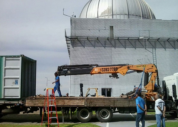 Movimentação de carga: transporte de telescópio de 23 toneladas
